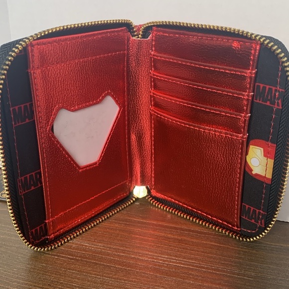 Loungefly Marvel pop Iron Man Cosplay  nwt Pop! Zip Around Wallet - Picture 11 of 15